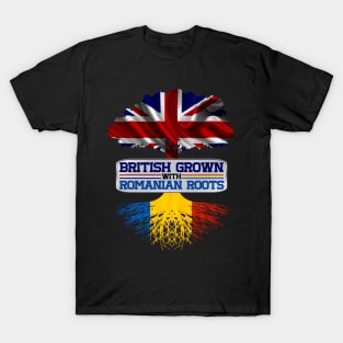 British Grown With Romanian Roots Cool Gift For Proud British Romanians T-Shirt